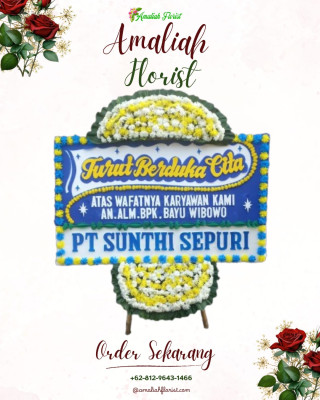 Papan Bunga Duka di Yuneri